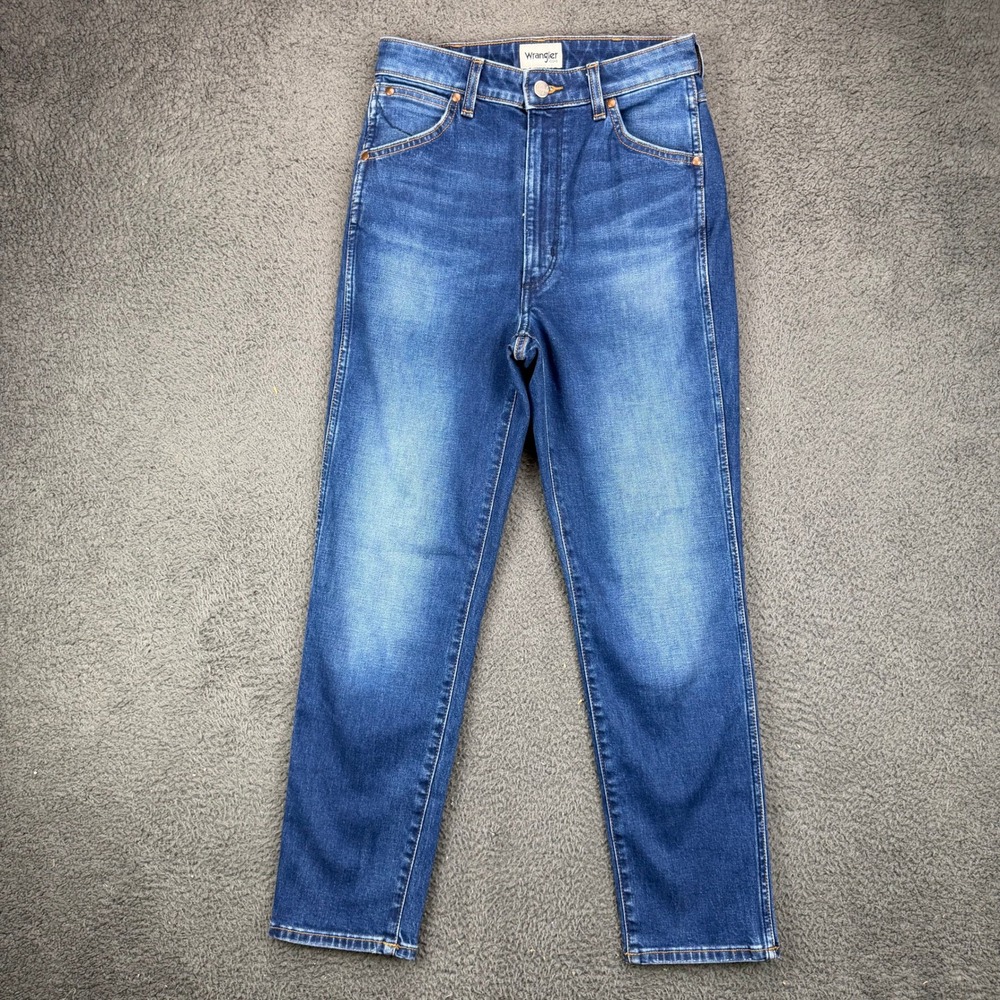 Wrangler Icons 11WWZ Womens Western Zipper Jeans Blue High Rise W28 L32
